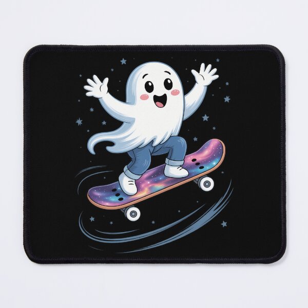 Item preview, Cute Ghost On Skateboard Funny Halloween Skater designed and sold by CookWorldLaughs.