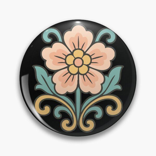 Item preview, Dancheong Korean Traditional Floral Pattern designed and sold by TomFrontierArt.