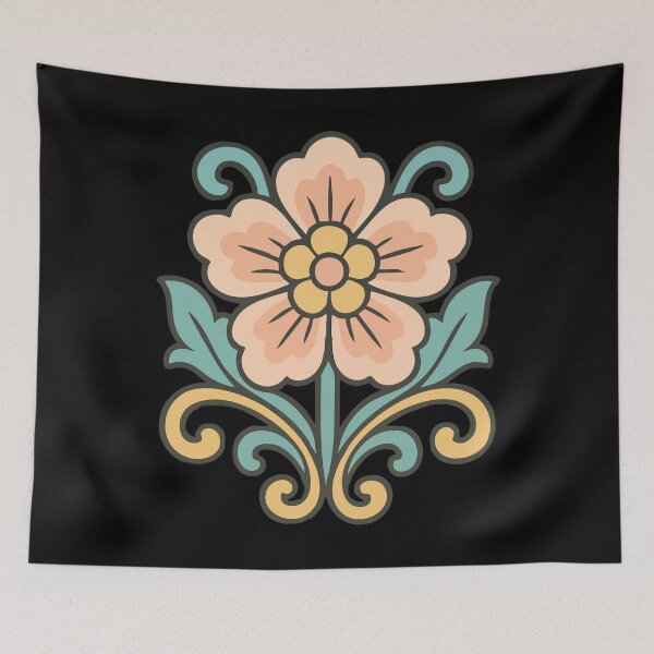 Item preview, Dancheong Korean Traditional Floral Pattern designed and sold by TomFrontierArt.