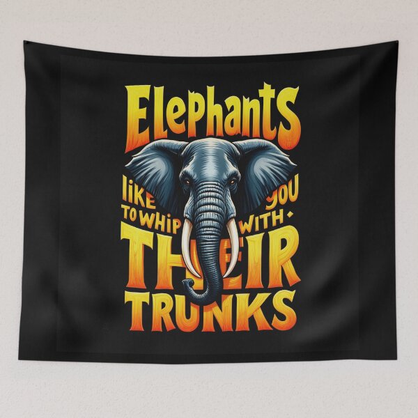 Item preview, Elephants like to whip you with their trunks designed and sold by Vintage Designs +.