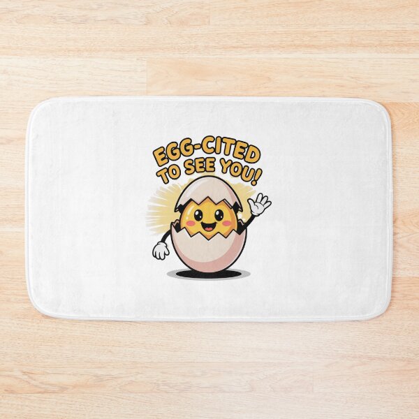 Item preview, Egg-cited to See You – Cute Minimalist Egg Joke Design designed and sold by Silly Shapes Co..