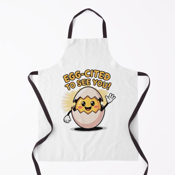 Item preview, Egg-cited to See You – Cute Minimalist Egg Joke Design designed and sold by Silly Shapes Co..