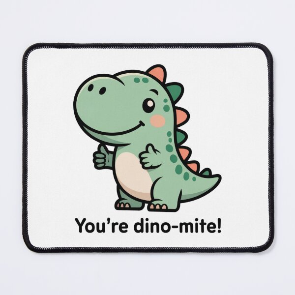Item preview, You’re Dino-Mite! – Adorable Minimalist Dinosaur Pun Design designed and sold by Silly Shapes Co..