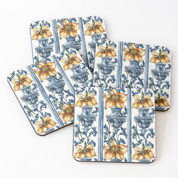 Item preview, Golden Lily Baroque: Delft Nouveau Bloom designed and sold by House of Blue.