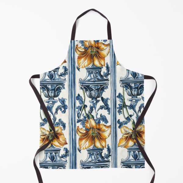Item preview, Golden Lily Baroque: Delft Nouveau Bloom designed and sold by House of Blue.