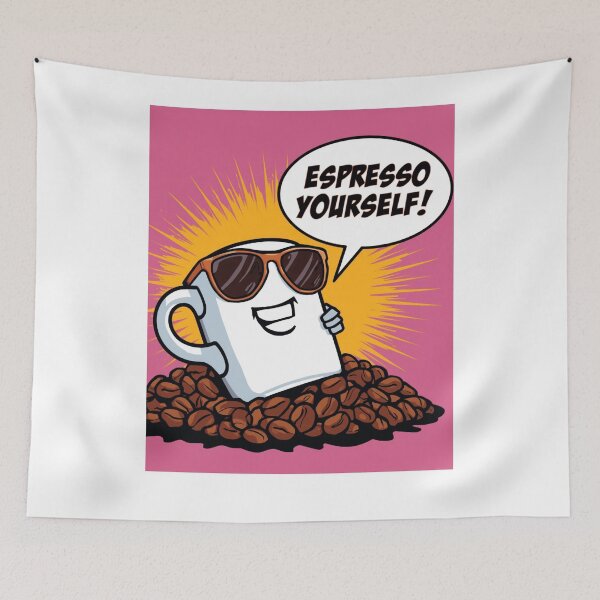 Item preview, Espresso Yourself! – Funny Coffee Pop-Art Design designed and sold by RAKO13.