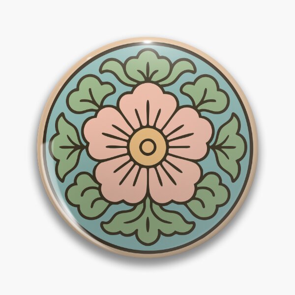 Item preview, Dancheong Korean Flower Pattern designed and sold by TomFrontierArt.