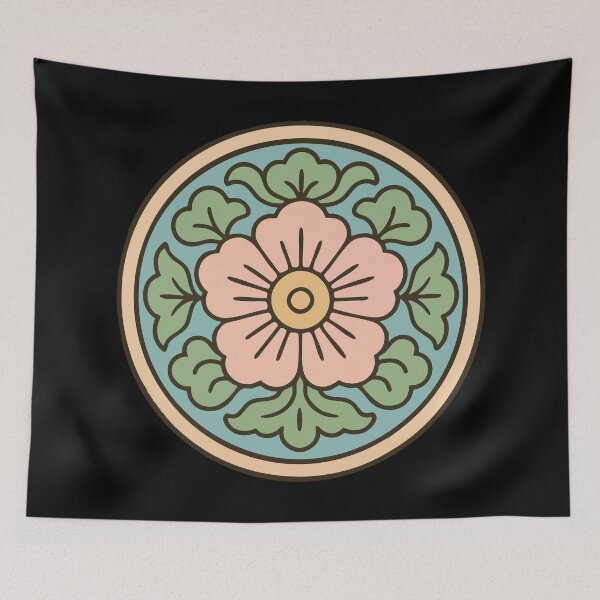 Item preview, Dancheong Korean Flower Pattern designed and sold by TomFrontierArt.