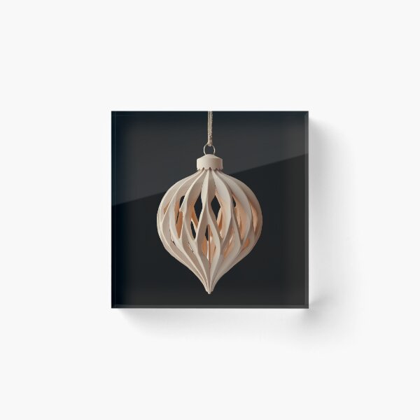 Item preview, Modern Geometric Cutout Christmas Gift Box designed and sold by ShadowAndSlate.