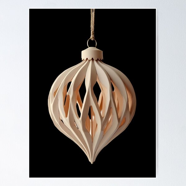 Item preview, Modern Geometric Cutout Christmas Gift Box designed and sold by ShadowAndSlate.