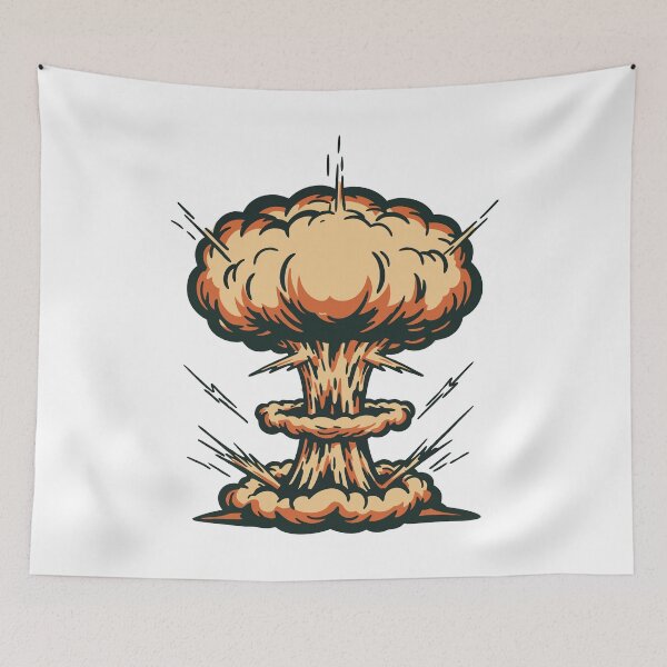 Item preview, Cartoon Nuclear Explosion Mushroom Cloud designed and sold by AFernandesDSG.