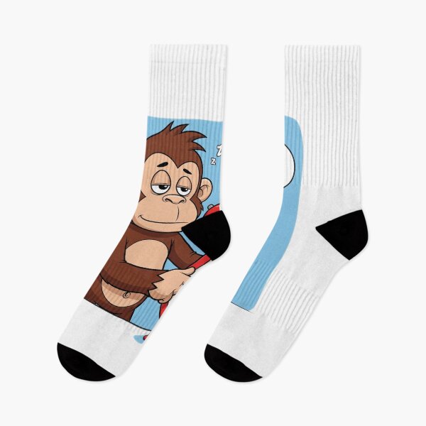 Item preview, Sleepy Monkey Hitting the Snooze Button – "One More Minute…" designed and sold by HopaHope.