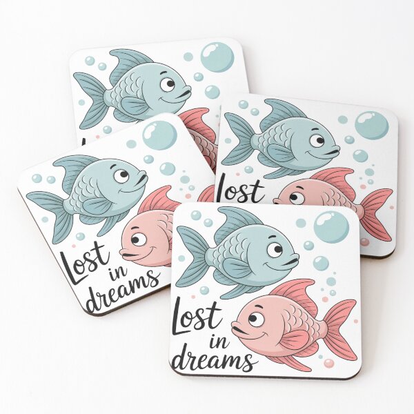 Item preview, Pisces Zodiac Funny Cartoon – Dreamy Fish Duo designed and sold by Silly Shapes Co..