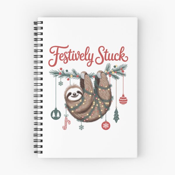Artikelvorschau, Festlich festgesteckt – Süßes Faultier in Weihnachtsbeleuchtung entworfen und verkauft von ArtByYunus.