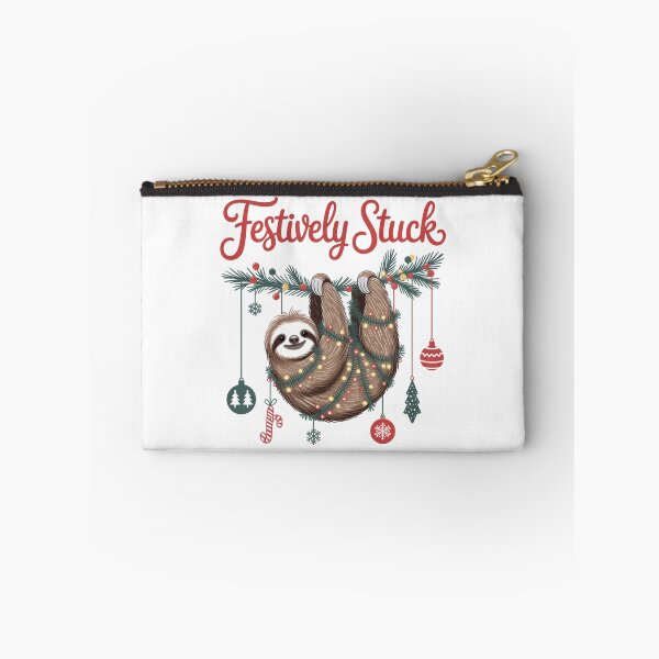 Artikelvorschau, Festlich festgesteckt – Süßes Faultier in Weihnachtsbeleuchtung entworfen und verkauft von ArtByYunus.