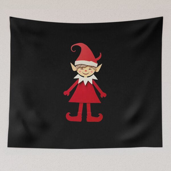 Item preview, Cute Geometric Papercraft Christmas Elf designed and sold by ShadowAndSlate.