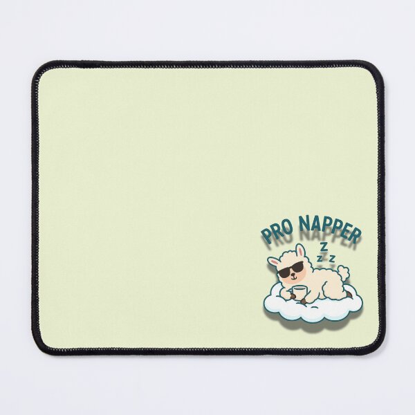 Item preview, Pro Napper – Cute Cartoon Llama Sleeping on a Cloud Illustration designed and sold by konthai.familyart.