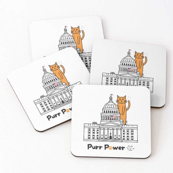 Item preview, Presidential Paws: Cat atop the White House designed and sold by NatureStyle555.