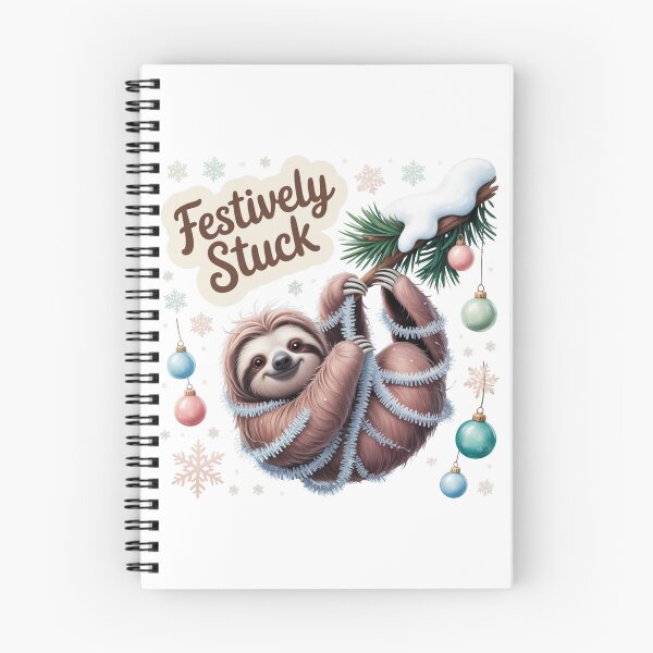 Artikelvorschau, Festlich festgesteckt – Süßes Faultier in Weihnachtsbeleuchtung entworfen und verkauft von ArtByYunus.