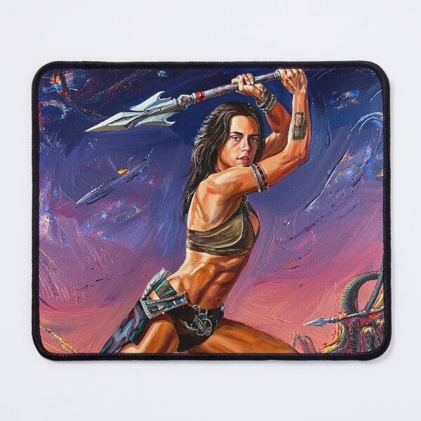 Item preview, Fantasy Barbarian Princess of Mars, a goddess with a spear designed and sold by Vintage Designs +.