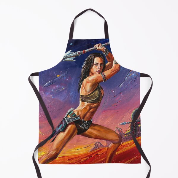 Item preview, Fantasy Barbarian Princess of Mars, a goddess with a spear designed and sold by Vintage Designs +.