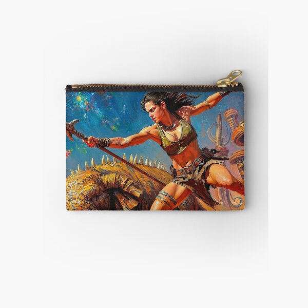 Item preview, Fantasy Barbarian Princess of Mars, a goddess with a spear designed and sold by Vintage Designs +.