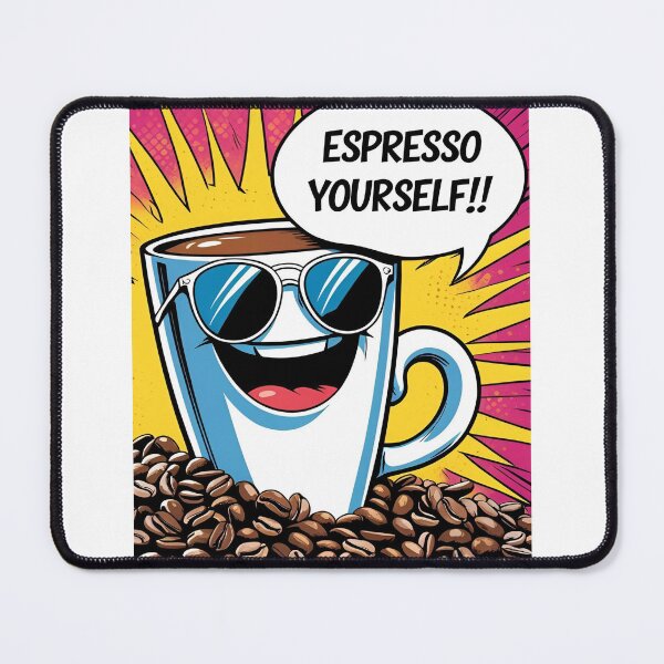 Item preview, Espresso Yourself! – Funny Coffee Pop-Art Design designed and sold by RAKO13.