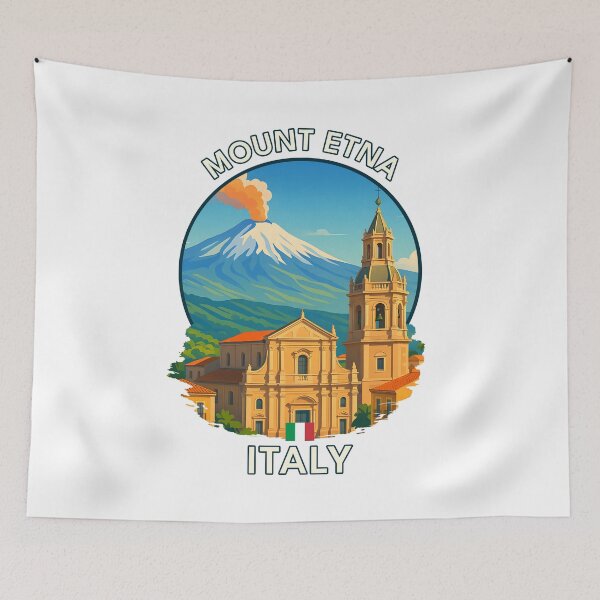 Item preview, Mount Etna Volcano – Sicily Summer Landscape designed and sold by inkNext.