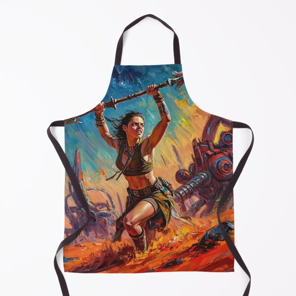 Item preview, Fantasy Barbarian Princess of Mars, a goddess with a spear designed and sold by Vintage Designs +.