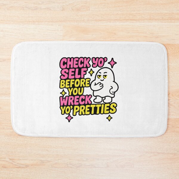 Item preview, Check Yo’ Self Before You Wreck Yo’ Pretties: Funny Breast Cancer Awareness Artwork designed and sold by elynne9.