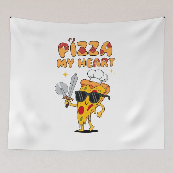 Item preview, A slice of pizza with salami and a knife designed and sold by Katy-Pretty-Art.