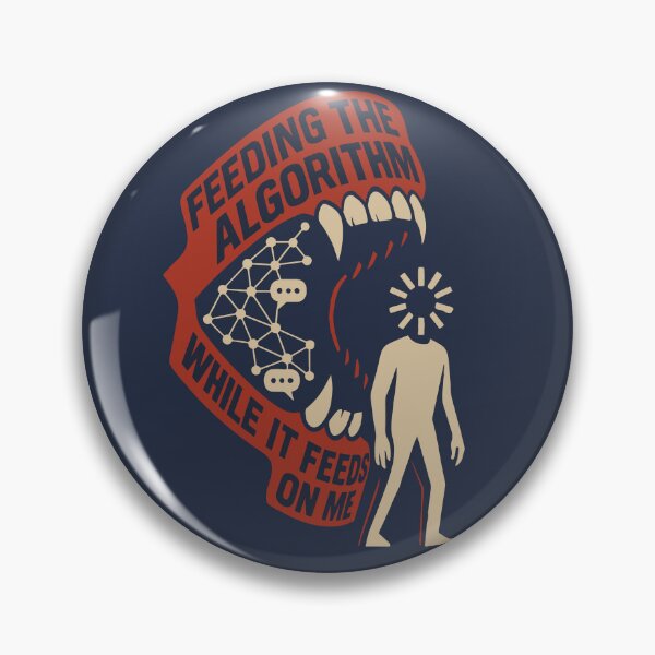 Item preview, Feeding the Algorithm While It Feeds on Me – Brutalist Anti-Social Media Propaganda T-Shirt designed and sold by Single Use Persona.