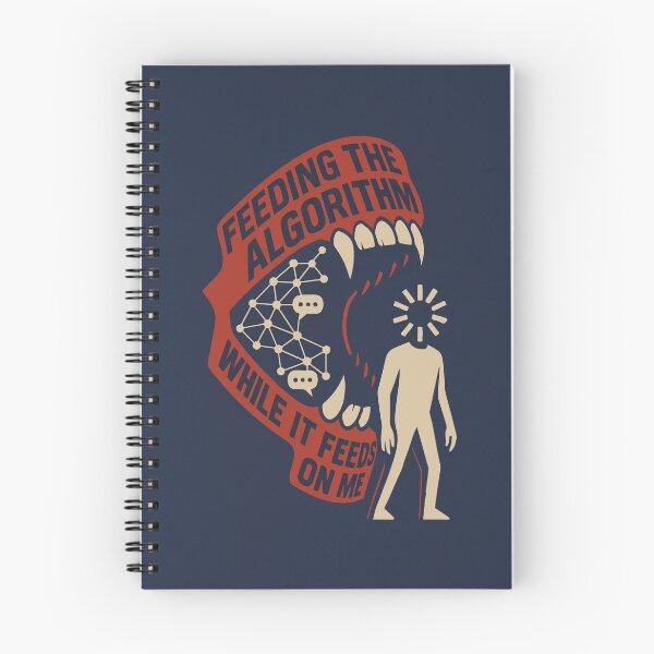 Item preview, Feeding the Algorithm While It Feeds on Me – Brutalist Anti-Social Media Propaganda T-Shirt designed and sold by Single Use Persona.