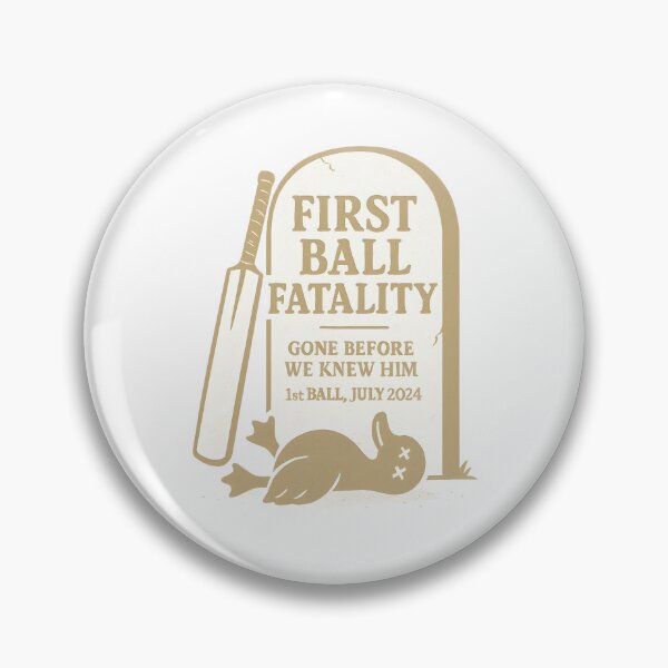 Item preview, First Ball Fatality – Cricket Tombstone Tee designed and sold by WhisperFrame.