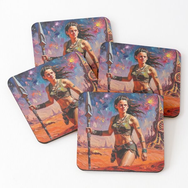 Item preview, Fantasy Barbarian Princess of Mars, a goddess with a spear designed and sold by Vintage Designs +.