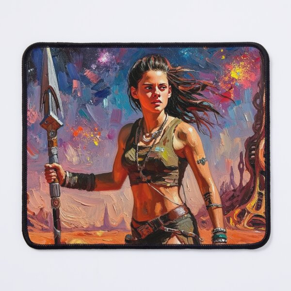 Item preview, Fantasy Barbarian Princess of Mars, a goddess with a spear designed and sold by Vintage Designs +.