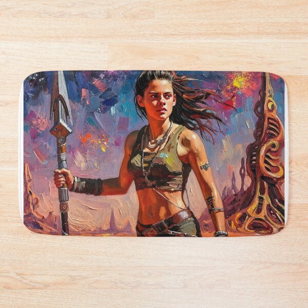 Item preview, Fantasy Barbarian Princess of Mars, a goddess with a spear designed and sold by Vintage Designs +.