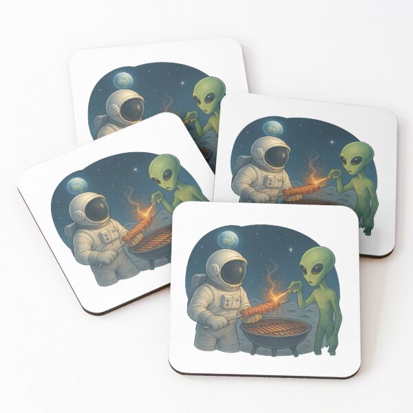 Item preview, Galactic Grill: Astronaut Teaching Space Kebab designed and sold by HEERMANArt.