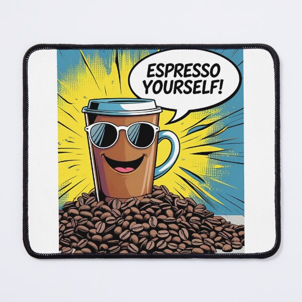 Item preview, Espresso Yourself! – Funny Coffee Pop-Art Design designed and sold by RAKO13.