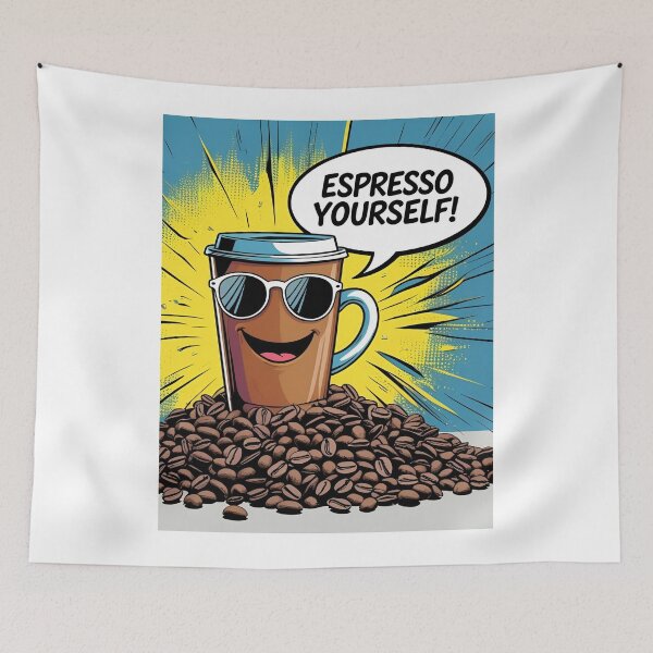 Item preview, Espresso Yourself! – Funny Coffee Pop-Art Design designed and sold by RAKO13.