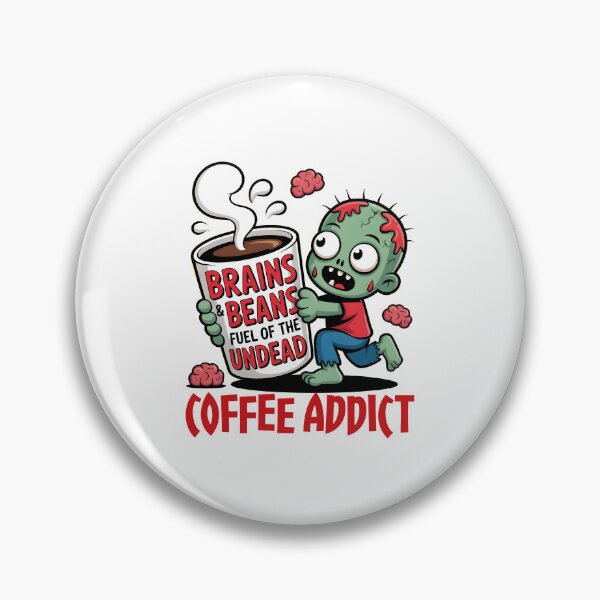Item preview, Coffee Addict Zombie Halloween T-shirt-Brains & Beans Funny Cartoon designed and sold by al21ex.