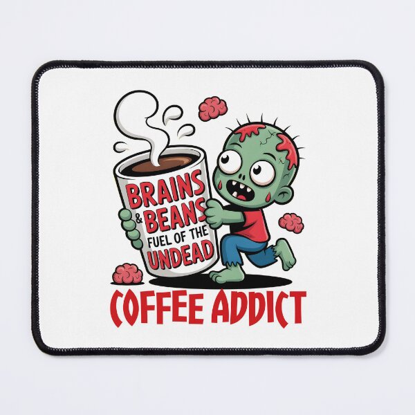 Item preview, Coffee Addict Zombie Halloween T-shirt-Brains & Beans Funny Cartoon designed and sold by al21ex.