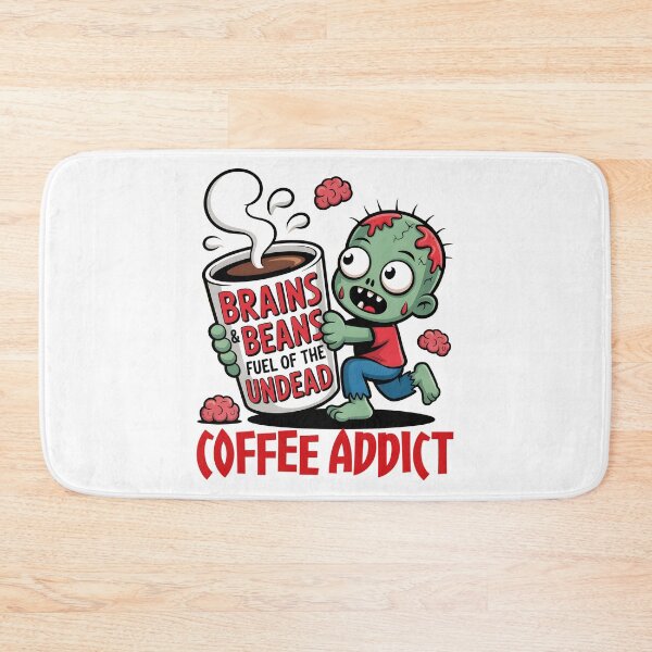 Item preview, Coffee Addict Zombie Halloween T-shirt-Brains & Beans Funny Cartoon designed and sold by al21ex.