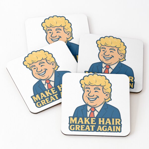 Item preview, Funny Popcorn Hair Politician Cartoon – Make Hair Great Again designed and sold by LemonCocoLab.