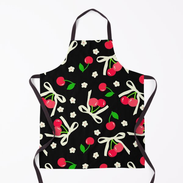Item preview, Coquette Cherry Ribbons Flower Pattern designed and sold by TinyPanic.