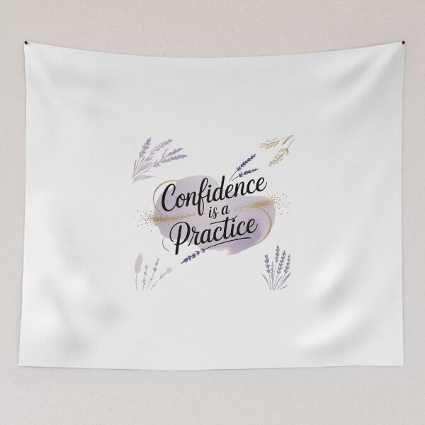 Item preview, Confidence is a Practice – Elegant Lavender Design designed and sold by ArtByYunus.