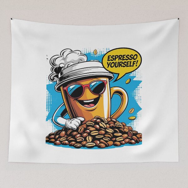 Item preview, Espresso Yourself! – Funny Coffee Pop-Art Design designed and sold by RAKO13.