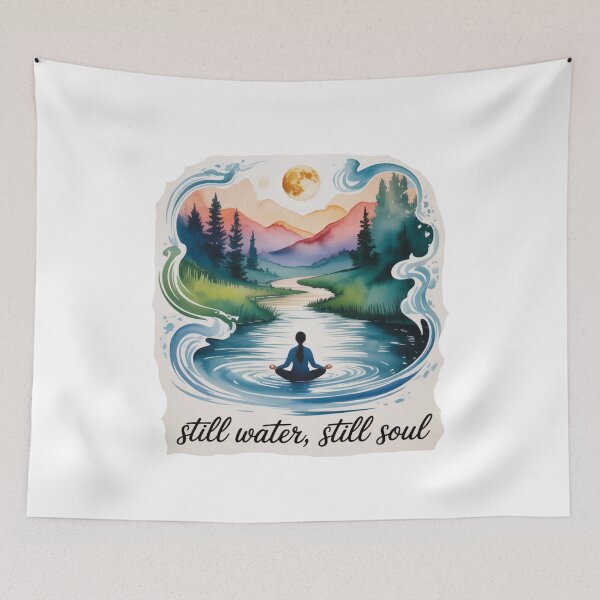 Item preview, Still Water, Still Soul – Meditative Nature Scene designed and sold by ArtByYunus.