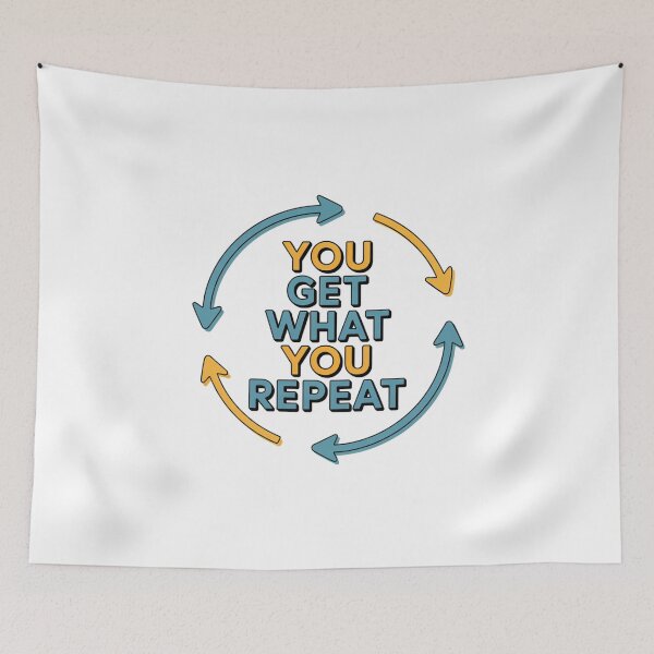 Item preview, You Get What You Repeat – Motivational Arrows Design designed and sold by ArtByYunus.