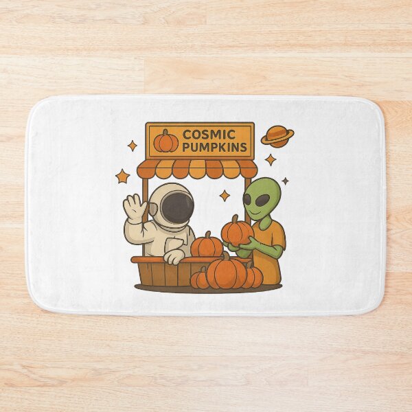 Item preview, Autumn Pumpkin Market: Astronaut & Alien Selling in Space designed and sold by HEERMANArt.